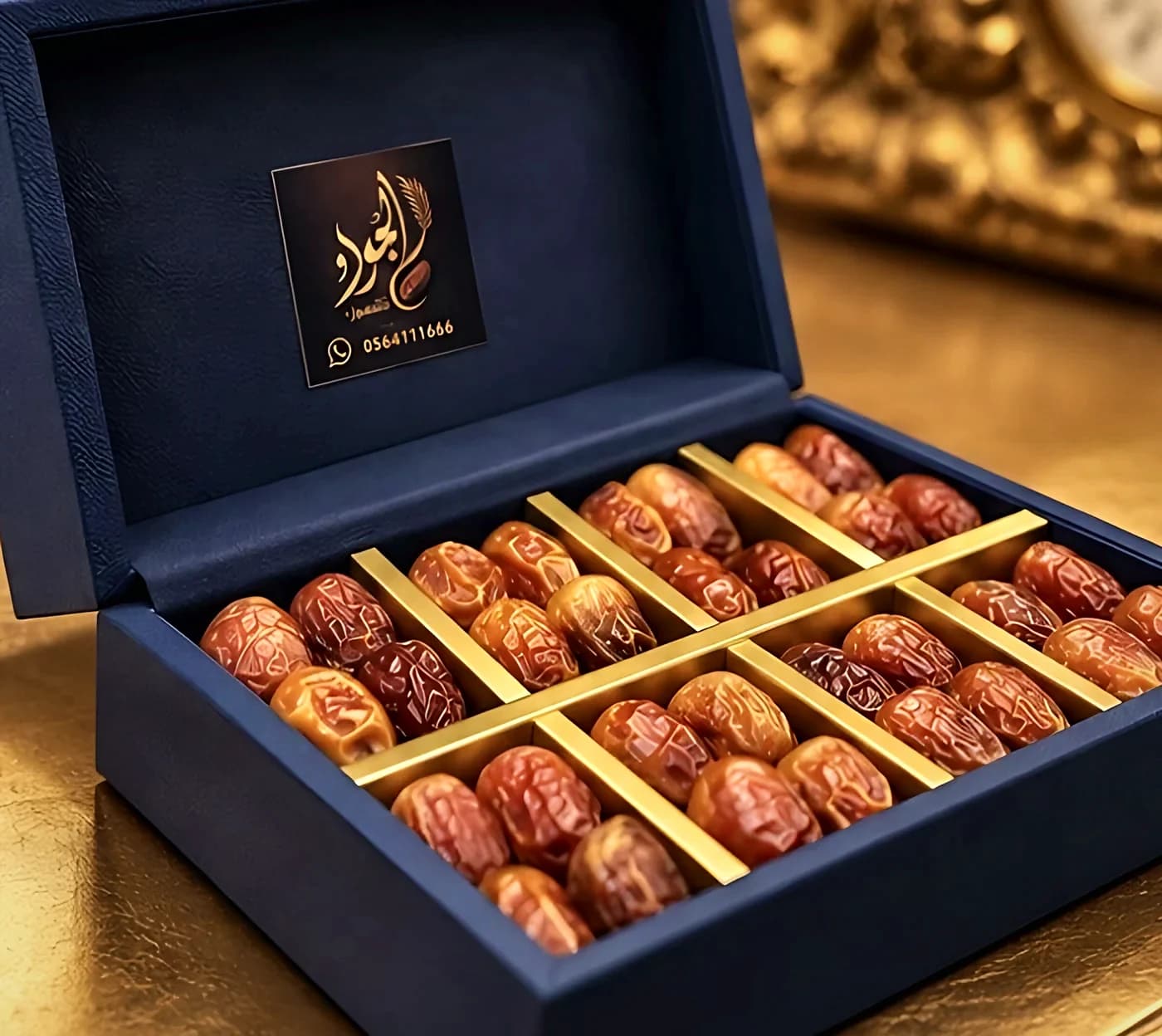 صندوق الجود الكحلي مفتوحا من الجانب